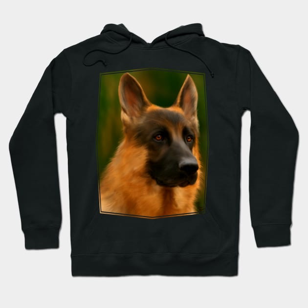 German Shepherd Hoodie by BHDigitalArt